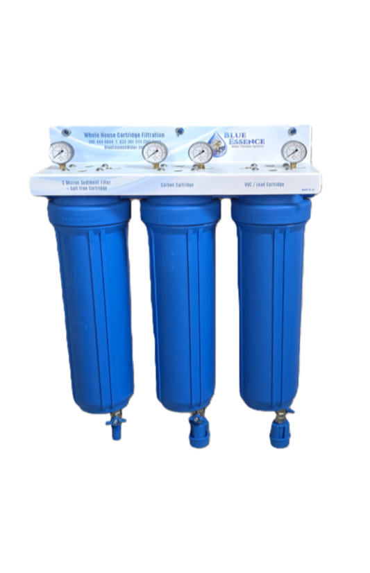 Whole House Carbon / Salt Free Conditioner / VOC & Lead Filter  System Part # BE-C3 with Gauges