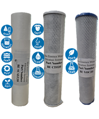 BE-C3 Sediment Removal/Salt Free Conditioning, Carbon Block Filter+ Voc/Lead Removal